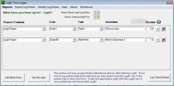 LogIt! Time Logger screenshot 2