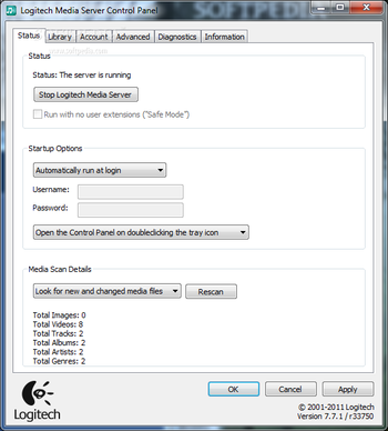Logitech Media Server screenshot 4