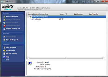 LogMeIn Backup screenshot