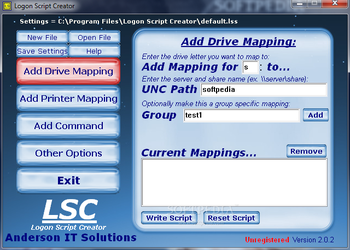 Logon Script Creator screenshot