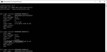 LogonSessions screenshot