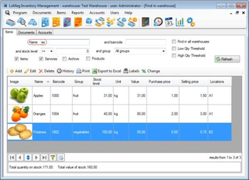 LoMag Warehouse Management screenshot