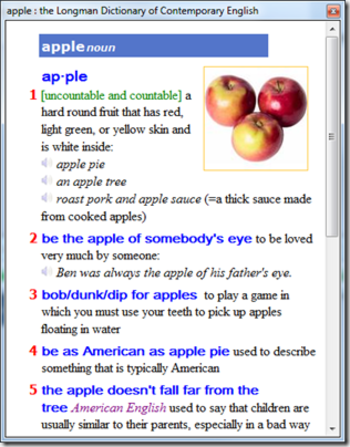 Longman English Dictionary Browser screenshot