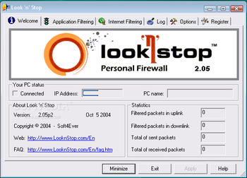 Look 'n' Stop Firewall screenshot