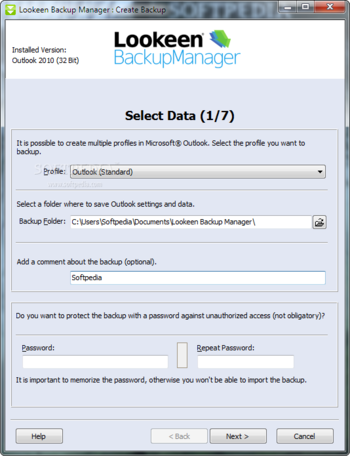 Lookeen Backup Manager screenshot 3