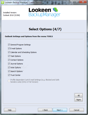 Lookeen Backup Manager screenshot 5