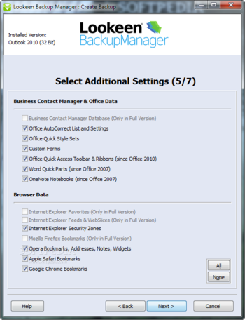 Lookeen Backup Manager screenshot 6