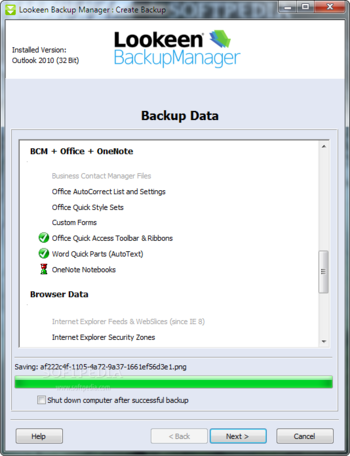 Lookeen Backup Manager screenshot 7