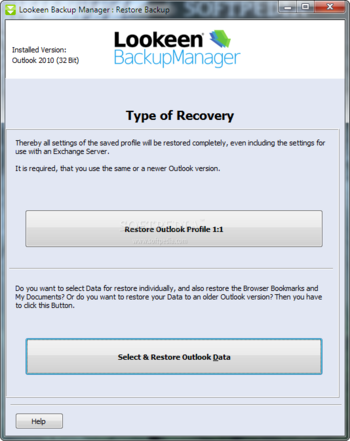 Lookeen Backup Manager screenshot 8