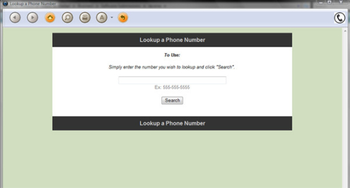 Lookup a Phone Number screenshot