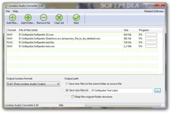 Lossless Audio Converter screenshot