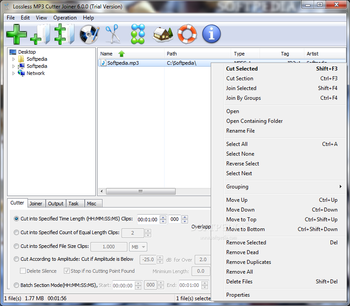Lossless MP3 Cutter Joiner screenshot