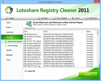 Lotoshare Registry Cleaner screenshot 18