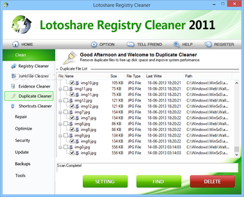 Lotoshare Registry Cleaner screenshot 5