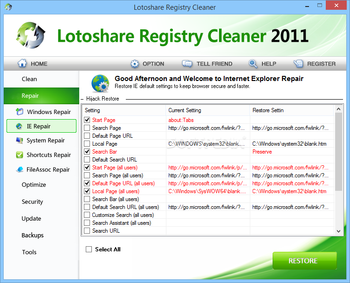 Lotoshare Registry Cleaner screenshot 8
