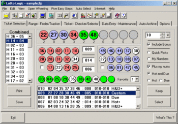 Lotto Logic Professional screenshot