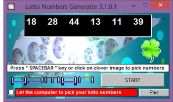Lotto Numbers Generator screenshot