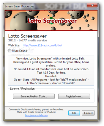 Lotto Screensaver screenshot 2
