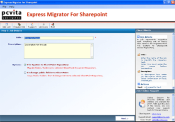 Lotus Notes to SharePoint screenshot