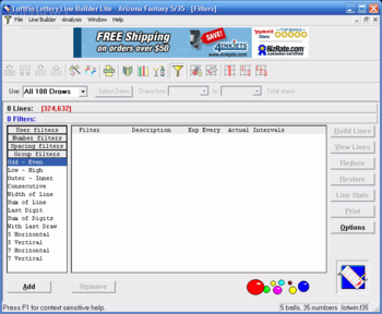LotWin Lite Lottery Line Builder screenshot
