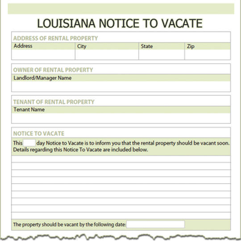 Louisiana Notice To Vacate screenshot