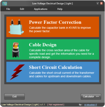 Low Voltage Electrical Design screenshot