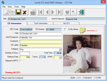 Lucid CD and DVD Library screenshot
