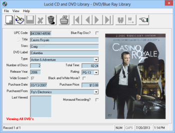 Lucid CD and DVD Library screenshot 5