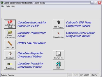 Lucid Electronics Workbench screenshot