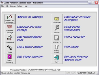 Lucid Personal Phonebook screenshot