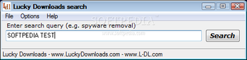 Lucky Downloads search screenshot