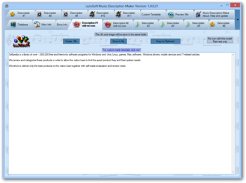LuJoSoft Music Description Maker screenshot 3