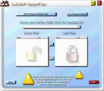 LuJoSoft SecureFiles screenshot
