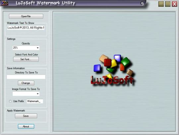 LuJoSoft Watermark Utility screenshot