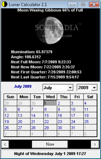 Lunar Calculator screenshot