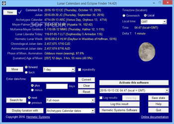 Lunar Calendars and Eclipse Finder screenshot