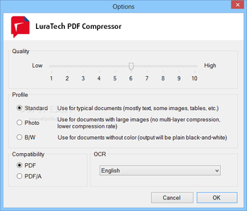 LuraTech PDF Compressor Desktop (formerly LuraDocument PDF Compressor) screenshot 3