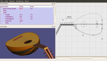 Lute CAD screenshot