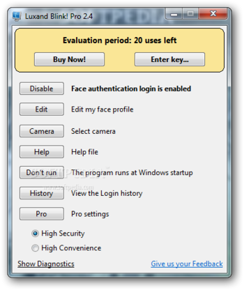 Luxand Blink! Pro screenshot 3