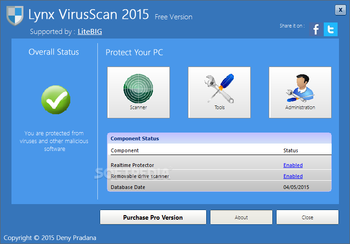 Lynx VirusScan screenshot