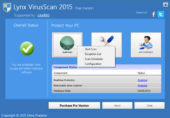 Lynx VirusScan screenshot 2