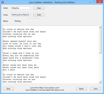 Lyric Grabber screenshot