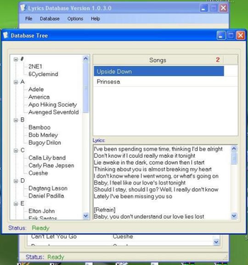 Lyrics Database Program screenshot 2