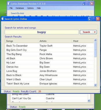 Lyrics Database Program screenshot 3