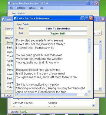 Lyrics Database Program screenshot 4