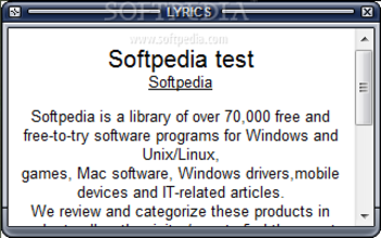 Lyrics Plugin for Winamp screenshot