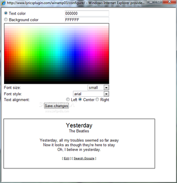 Lyrics Plugin for Winamp screenshot 2
