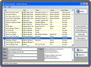 LyricsFetcher screenshot