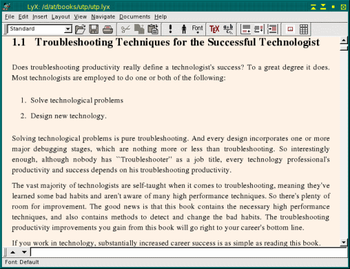 LyX screenshot