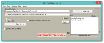 M EMail Extractor screenshot